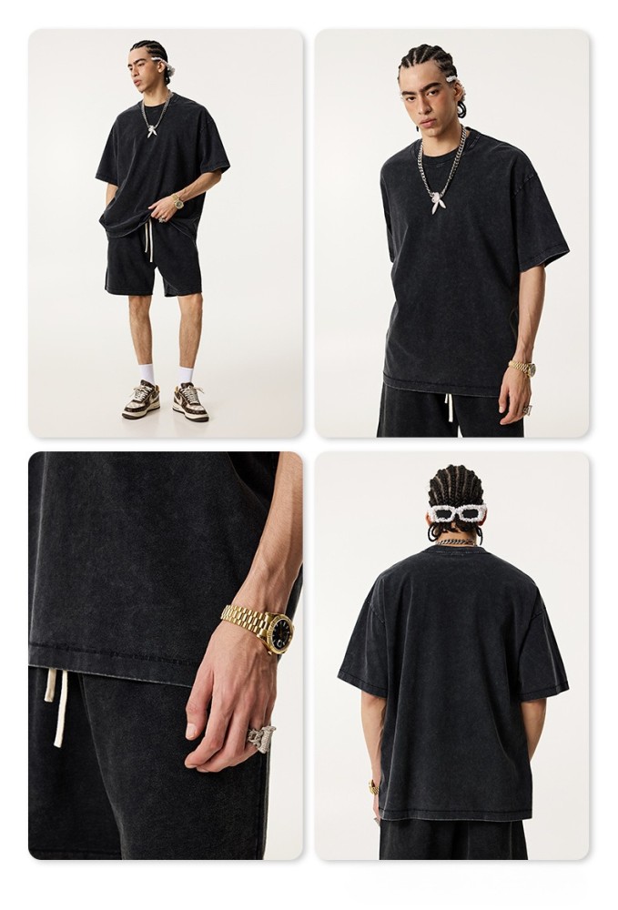 Oversized T-shirt and shorts set 8 colors Customized logo Balenciaga