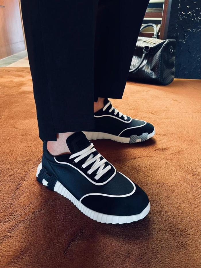 Hermes Bouncing sneaker Black white