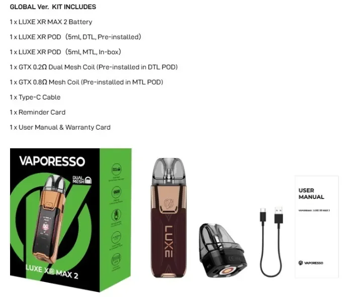 Vaporesso LUXE XR Max 2 3200mAh