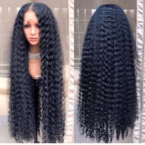 Human Virgin Hair Pre Plucked 13x6 Tranaparent Lace Front Wig And Curly Lace Wig For Black Woman Free Shipping (YM0190)