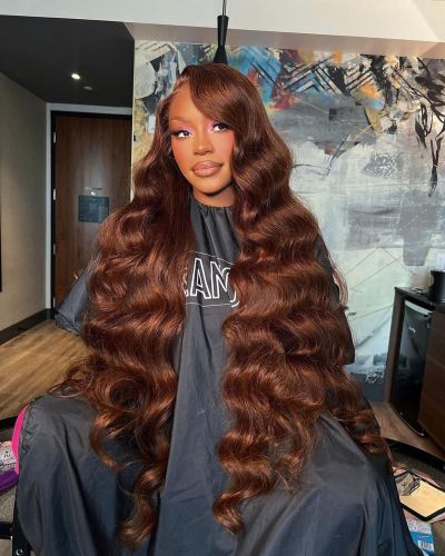 Human Virgin Hair Pre Plucked Ombre Ginger Wig 13x4 Tranaparent Lace Front Wig And Full Lace Wig For Black Woman Free Shipping (YM0330)