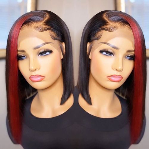 Human Virgin Hair Pre Plucked 13x4 Tranaparent Lace Front Wig And Full Lace Wig And BOB Lace Wig For Black Woman Free Shipping (YM0253)