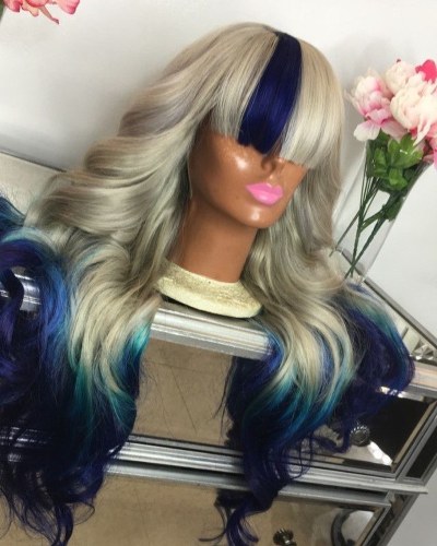 Human Virgin Hair Pre Plucked Ombre 13x4 Lace Front Wig And Full Lace Wig For Black Woman Free Shipping (YM0290)