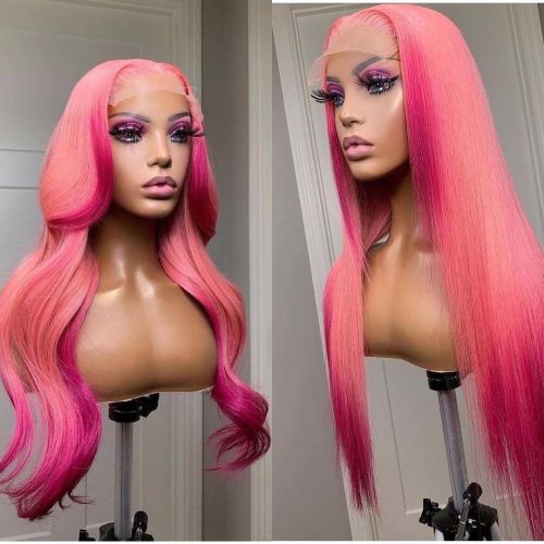 Human Virgin Hair Pre Plucked Ombre 13x4 Lace Front Wig And Full Lace Wig For Black Woman Free Shipping (YM0296)