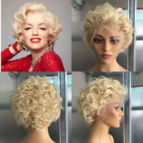 Human Virgin Hair Pre Plucked 613 Bob 13x6 Lace Front Wig For Black Woman Free Shipping (YM0191)