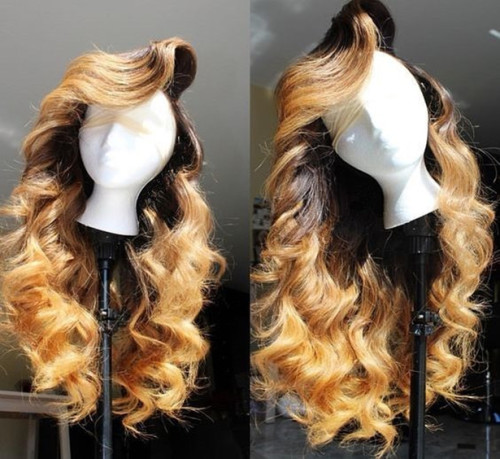 Human Virgin Hair Pre Plucked 13x6 Tranaparent Lace Front Wig And Ombre Lace Wig For Black Woman Free Shipping (YM0118)