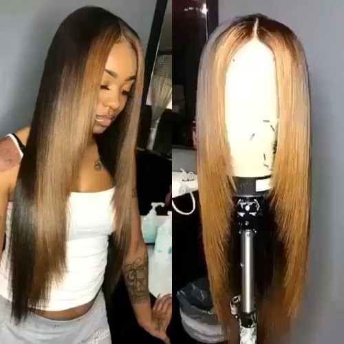 Human Virgin Hair Pre Plucked 13x6 Tranaparent Lace Front Wig And Ombre Lace Wig For Black Woman Free Shipping (YM0133)