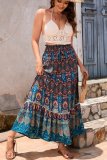 Boho Print Maxi Skirts Dress