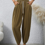 Drawstring Pockets For Fashionable Casual Pants