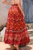 Boho Print Maxi Skirts Dress