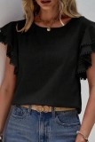 Ruffle Bat Sleeve Casual Tops