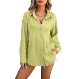 Wave Textured Fashionable Shirt For Women