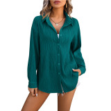 Wave Textured Fashionable Shirt For Women