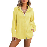 Wave Textured Fashionable Shirt For Women