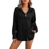 Wave Textured Fashionable Shirt For Women
