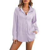 Wave Textured Fashionable Shirt For Women