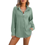 Wave Textured Fashionable Shirt For Women