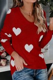 Valentine Hearts V neck Sweater
