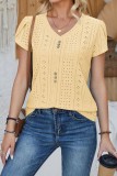 Sold Petal Sleeve V neck Eyelet Blouse