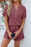 Waffle Loose Top and Shorts Set