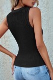 Ribbed Tight Slim Fitted Sporty Workout Tank Tops