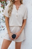 Waffle Loose Top and Shorts Set