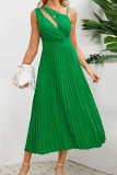 Cut Out Pleated Dress