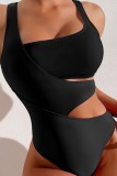 Patchwork One Piece Swimsuit