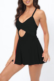 One Piece Swimsuit With Camisole Skirt Swimsuit