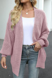 Lantern Sleeved Cardigan With Pockets For Women