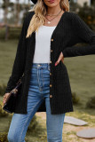 Solid Color Long Sleeved Cardigan Jacket For Women