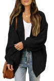 Lantern Sleeved Cardigan With Pockets For Women