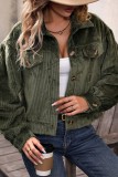Plush Casual Solid Color Jacket For Women