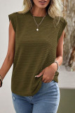 Solid Round Neck Loose T-Shirt For Women