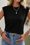 Solid Round Neck Loose T-Shirt For Women