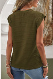 Solid Round Neck Loose T-Shirt For Women