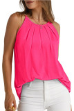 Thin Shoulder Strap Camisole Top With Curved Hem