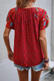 Ethnic Style V-Neck Short Sleeves Shirts