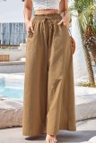 Summer Linen Bohemian Wide Leg Pants
