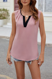 New V-Neck Sleeveless Chiffon Shirts