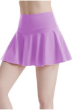 High Waist Solid Color Yoga Pleated Skirts