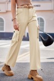 Loose Pocket Straight-Leg Cargo Pants