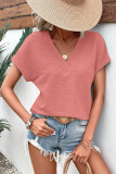 Loose V-Neck Short-Sleeved T-Shirts