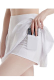High Waist Solid Color Yoga Pleated Skirts