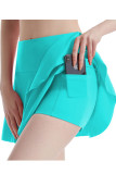 High Waist Solid Color Yoga Pleated Skirts