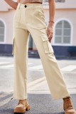 Loose Pocket Straight-Leg Cargo Pants