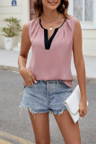 New V-Neck Sleeveless Chiffon Shirts
