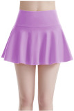 High Waist Solid Color Yoga Pleated Skirts