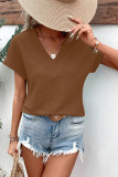 Loose V-Neck Short-Sleeved T-Shirts