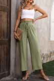 Cotton Linen High Waist Wide Leg Pants